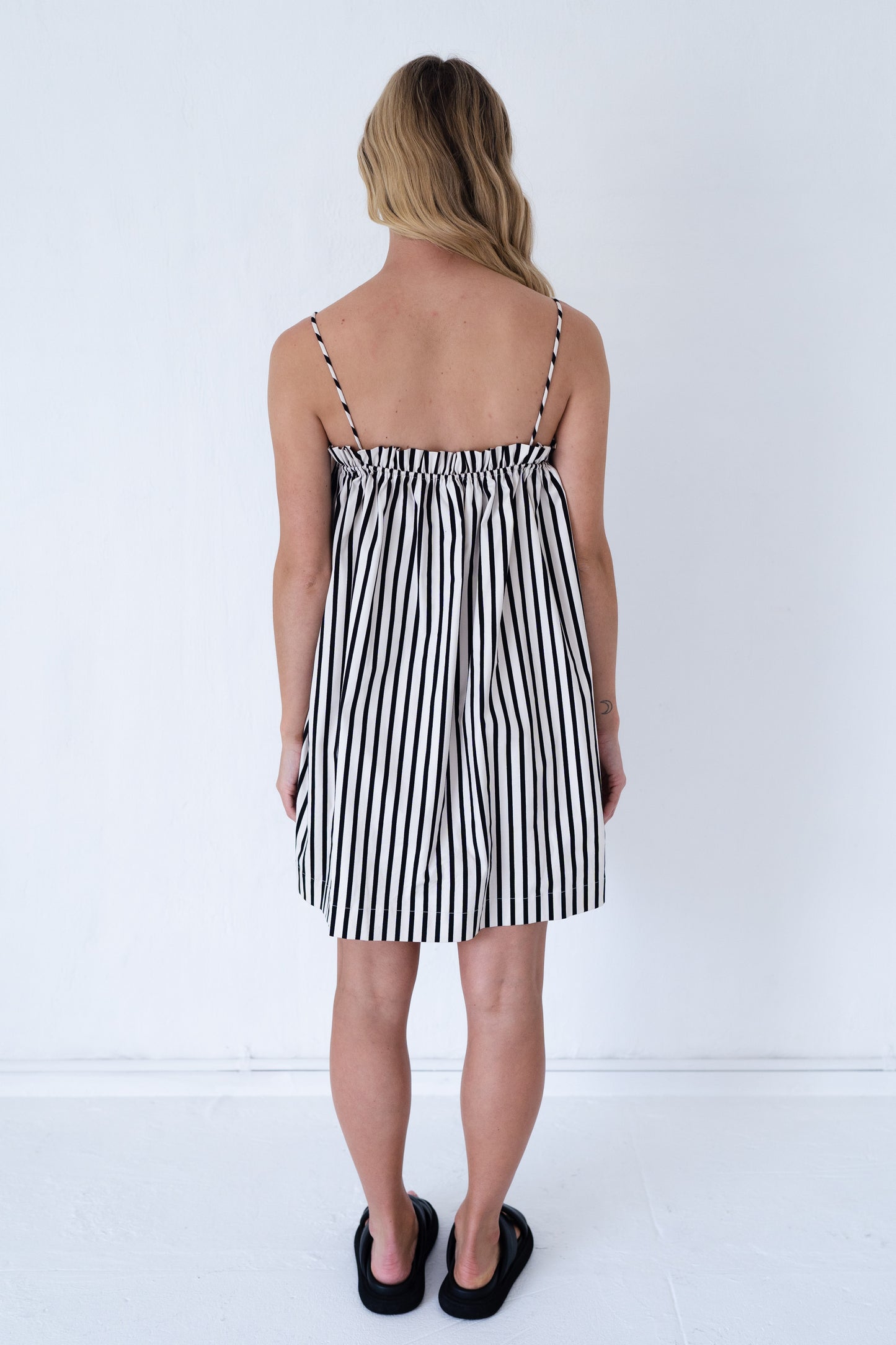 Alba Mini Dress | Black Stripe